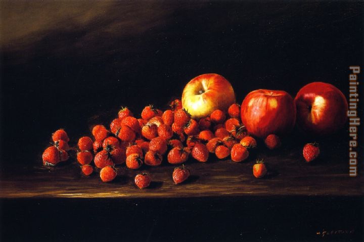 Joseph Kleitsch Apples and Strawberries